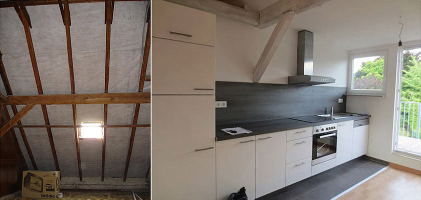 UMBAU : Dachbodenausbau zu einer Wohnung in Hildesheim